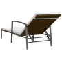 Garden lounger with brown synthetic rattan cushion by , Loungers - Ref: Foro24-317640, Price: 98,87 €, Discount: %