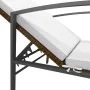 Garden lounger with brown synthetic rattan cushion by , Loungers - Ref: Foro24-317640, Price: 98,87 €, Discount: %