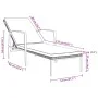 Garden lounger with brown synthetic rattan cushion by , Loungers - Ref: Foro24-317640, Price: 98,87 €, Discount: %