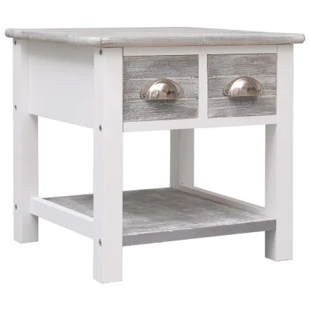 Mesa auxiliar madera de Paulownia gris 40x40x40 cm de vidaXL, Mesas auxiliares - Ref: Foro24-284066, Precio: 39,43 €, Descuen...