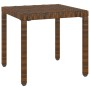 Tumbonas con mesita 2 unidades ratán sintético marrón de , Tumbonas - Ref: Foro24-317642, Precio: 196,32 €, Descuento: %