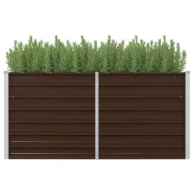 Mesa de cultivo de acero galvanizado marrón 160x80x77 cm de vidaXL, Maceteros y jardineras - Ref: Foro24-45709, Precio: 82,22...