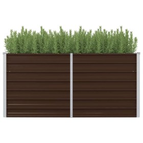 Mesa de cultivo de acero galvanizado marrón 160x80x77 cm de vidaXL, Maceteros y jardineras - Ref: Foro24-45709, Precio: 77,33...