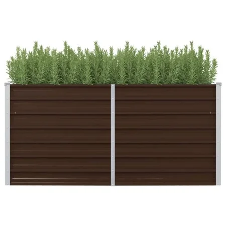 Mesa de cultivo de acero galvanizado marrón 160x80x77 cm de vidaXL, Maceteros y jardineras - Ref: Foro24-45709, Precio: 82,22...