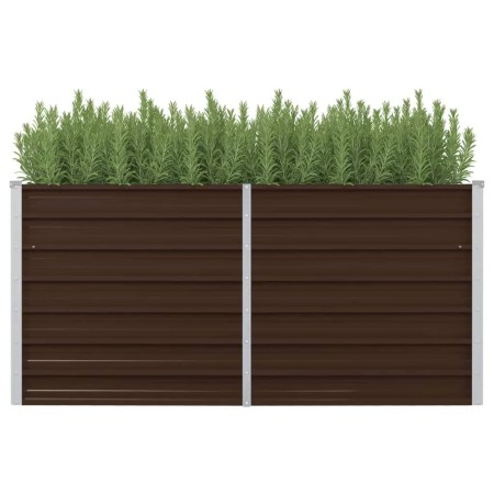 Mesa de cultivo de acero galvanizado marrón 160x80x77 cm de vidaXL, Maceteros y jardineras - Ref: Foro24-45709, Precio: 77,33...