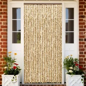 Cortina mosquitera de chenilla beige y marrón 56x185 cm de , Mosquiteras para ventanas - Ref: Foro24-325448, Precio: 36,41 €,...