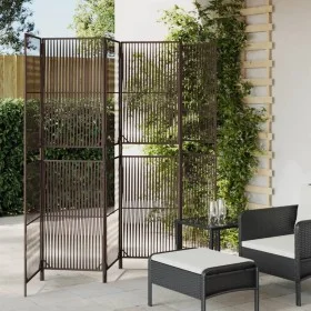 Biombo de 6 paneles ratán sintético marrón de , Divisores de ambientes - Ref: Foro24-365385, Precio: 159,01 €, Descuento: %
