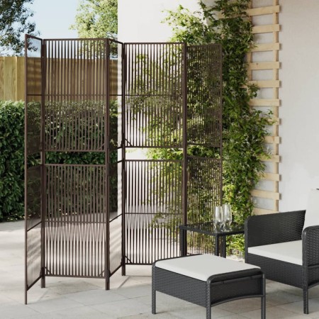 Biombo de 6 paneles ratán sintético marrón de , Divisores de ambientes - Ref: Foro24-365385, Precio: 153,32 €, Descuento: %