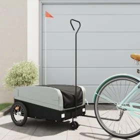 Remolque para bicicleta hierro negro y gris 45 kg de , Remolques para bicicletas - Ref: Foro24-94070, Precio: 95,08 €, Descue...