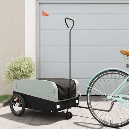 Remolque para bicicleta hierro negro y gris 45 kg de , Remolques para bicicletas - Ref: Foro24-94070, Precio: 96,57 €, Descue...
