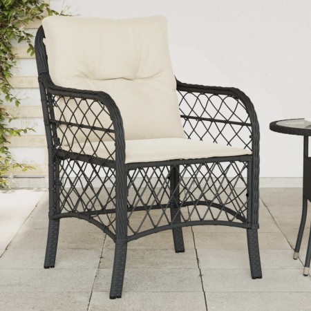 Sillones de jardín con cojines 2 uds ratán sintético negro de , Sillas de jardín - Ref: Foro24-365152, Precio: 168,53 €, Desc...