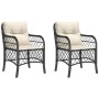 Sillones de jardín con cojines 2 uds ratán sintético negro de , Sillas de jardín - Ref: Foro24-365152, Precio: 168,53 €, Desc...