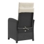 Sillón reclinable de jardín con reposapiés ratán PE negro de , Sillas de jardín - Ref: Foro24-365184, Precio: 126,03 €, Descu...