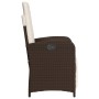 Sillón reclinable de jardín con reposapiés ratán PE marrón de , Sillas de jardín - Ref: Foro24-365186, Precio: 151,63 €, Desc...