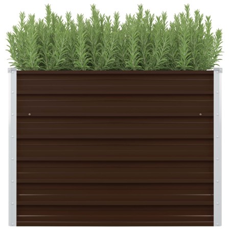 Mesa de cultivo de acero galvanizado marrón 100x100x77 cm de vidaXL, Maceteros y jardineras - Ref: Foro24-45712, Precio: 61,4...