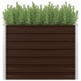 Mesa de cultivo de acero galvanizado marrón 100x100x77 cm de vidaXL, Maceteros y jardineras - Ref: Foro24-45712, Precio: 61,4...