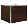 Mesa de cultivo de acero galvanizado marrón 100x100x77 cm de vidaXL, Maceteros y jardineras - Ref: Foro24-45712, Precio: 61,4...