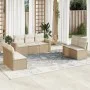 Set sofás de jardín 7 piezas y cojines ratán sintético beige by , Modular outdoor sofas - Ref: Foro24-3251165, Price: 483,15 ...