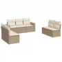 Set sofás de jardín 7 piezas y cojines ratán sintético beige by , Modular outdoor sofas - Ref: Foro24-3251165, Price: 483,15 ...