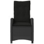 Sillón reclinable de jardín con cojines ratán sintético negro de , Sillas de jardín - Ref: Foro24-365209, Precio: 151,09 €, D...