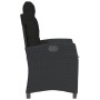 Sillón reclinable de jardín con cojines ratán sintético negro de , Sillas de jardín - Ref: Foro24-365209, Precio: 151,09 €, D...