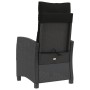 Sillón reclinable de jardín con cojines ratán sintético negro de , Sillas de jardín - Ref: Foro24-365209, Precio: 151,09 €, D...