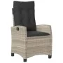 Sillón de jardín reclinable con cojines ratán PE gris claro de , Sillas de jardín - Ref: Foro24-365214, Precio: 154,88 €, Des...
