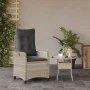 Sillón de jardín reclinable con cojines ratán PE gris claro de , Sillas de jardín - Ref: Foro24-365214, Precio: 154,88 €, Des...