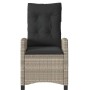 Sillón de jardín reclinable con cojines ratán PE gris claro de , Sillas de jardín - Ref: Foro24-365214, Precio: 128,45 €, Des...