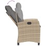 Sillones reclinables jardín y cojines beige mix 2 uds ratán PE de , Sillas de jardín - Ref: Foro24-365221, Precio: 229,03 €, ...