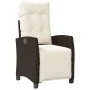 Sillones reclinables jardín y reposapiés 2 uds ratán PE marrón de , Sillas de jardín - Ref: Foro24-365242, Precio: 273,61 €, ...