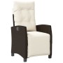 Sillones reclinables jardín y reposapiés 2 uds ratán PE marrón de , Sillas de jardín - Ref: Foro24-365242, Precio: 267,26 €, ...