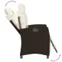 Sillones reclinables jardín y reposapiés 2 uds ratán PE marrón de , Sillas de jardín - Ref: Foro24-365242, Precio: 273,61 €, ...