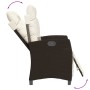 Sillones reclinables jardín y reposapiés 2 uds ratán PE marrón de , Sillas de jardín - Ref: Foro24-365242, Precio: 267,26 €, ...