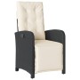 Sillones reclinables jardín con reposapiés 2 uds ratán PE negro de , Sillas de jardín - Ref: Foro24-365192, Precio: 276,53 €,...
