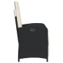 Sillones reclinables jardín con reposapiés 2 uds ratán PE negro de , Sillas de jardín - Ref: Foro24-365192, Precio: 276,53 €,...