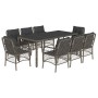 Set comedor jardín 9 pzas y cojines ratán sintético gris de , Conjuntos de jardín - Ref: Foro24-3212035, Precio: 922,55 €, De...