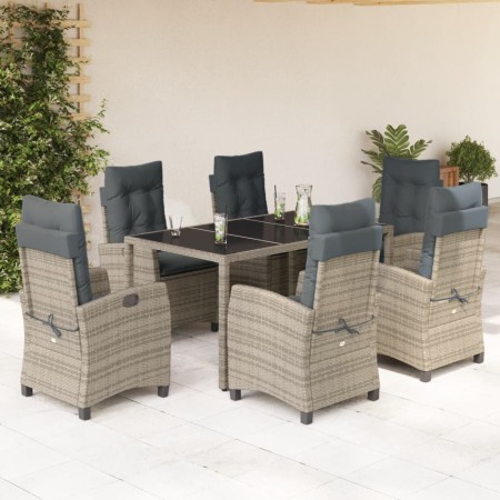 Set comedor jardín 7 pzas y cojines ratán sintético gris de , Conjuntos de jardín - Ref: Foro24-3212648, Precio: 823,57 €, De...