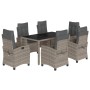 Set comedor jardín 7 pzas y cojines ratán sintético gris de , Conjuntos de jardín - Ref: Foro24-3212648, Precio: 823,57 €, De...