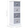 Armario auxiliar de madera de paulownia 35x30x90 cm de vidaXL, Cajoneras - Ref: Foro24-284078, Precio: 145,79 €, Descuento: %