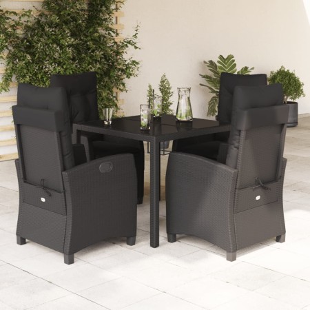 Set de muebles jardín 5 pzas con cojines ratán sintético negro de , Conjuntos de jardín - Ref: Foro24-3212636, Precio: 606,23...