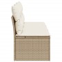 Sofá de jardín de 3 plazas con cojines ratán sintético beige de , Sofás de exterior - Ref: Foro24-366077, Precio: 169,30 €, D...