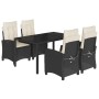 Set de muebles jardín 5 pzas con cojines ratán sintético negro de , Conjuntos de jardín - Ref: Foro24-3212629, Precio: 598,42...