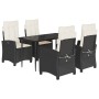 Set de muebles jardín 5 pzas con cojines ratán sintético negro de , Conjuntos de jardín - Ref: Foro24-3212725, Precio: 559,58...