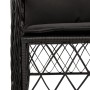 Set de comedor de jardín 7 pzas y cojines ratán sintético negro de , Conjuntos de jardín - Ref: Foro24-3212028, Precio: 648,8...