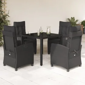 Set de muebles jardín 5 pzas con cojines ratán sintético negro de , Conjuntos de jardín - Ref: Foro24-3212889, Precio: 716,32...