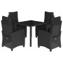 Set de muebles jardín 5 pzas con cojines ratán sintético negro de , Conjuntos de jardín - Ref: Foro24-3212889, Precio: 620,61...