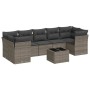 Set de sofás de jardín 8 pzas y cojines ratán sintético gris de , Conjuntos de jardín - Ref: Foro24-3249129, Precio: 481,68 €...