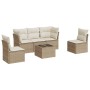 Juego de sofás jardín con cojines 6 pzas ratán sintético beige de , Conjuntos de jardín - Ref: Foro24-3249197, Precio: 372,00...