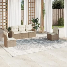 Juego de sofás jardín con cojines 5 pzas ratán sintético beige by , Modular outdoor sofas - Ref: Foro24-3251125, Price: 349,3...